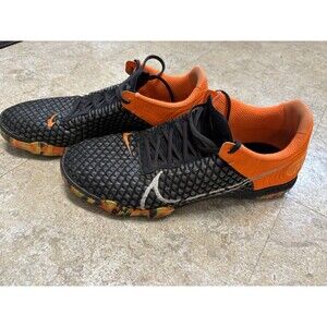 Nike React Gato Nightfall Black Orange Geometric FlyKnit Low Top Sneakers